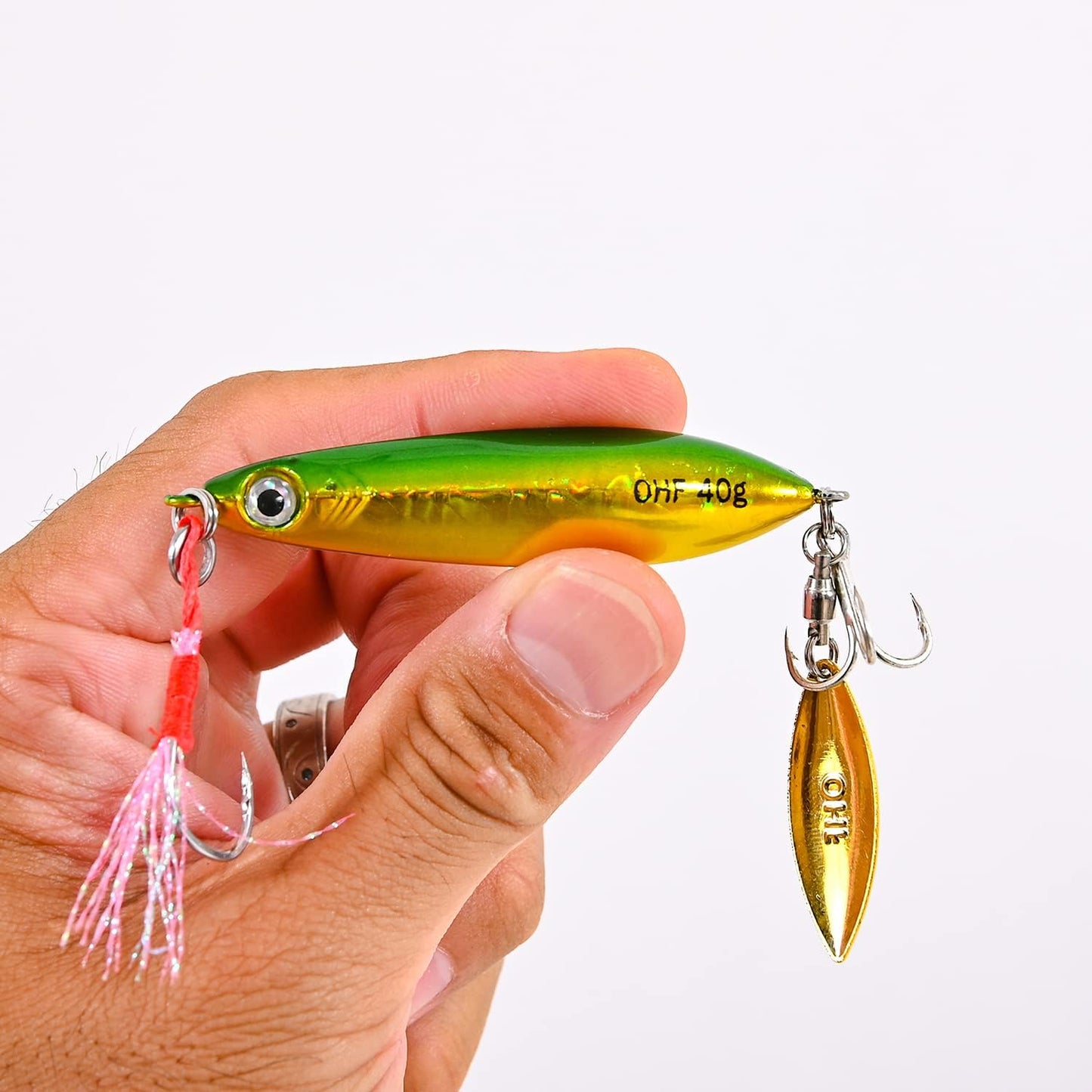 OHF メタルジグ セット 9個セット 20g / 30g / 40g ジギング スロージギング アシストフック ブレード付き